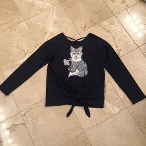 Girls Blue long sleeve tee in size large.